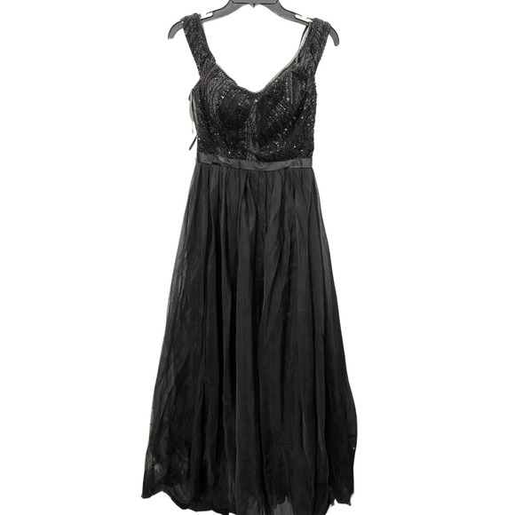 Modern Vip Girl vip girl | Dresses | Vip Girl Black Beaded Evening Gown Size 6 Prom ...
